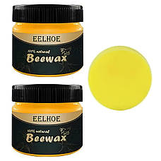 Натуральний поліроль для дерева BeeWax віск бджолиний, для відновлення зовнішнього вигляду дерева, 80g, фото 4