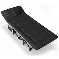 Розкладне похідне ліжко шезлонг з матрацом та подушкою WCG CC-S10 розкладачка лежак кемпінговий для відпочинку