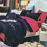 Готовий двоспальний комплект сатинової постільної білизни високої якості Розмір 2.0, фото 4