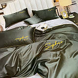 Готовий двоспальний комплект сатинової постільної білизни високої якості Розмір 2.0, фото 2