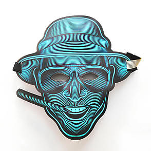 Маска RESTEQ, що світиться під музику. Звукова світлодіодна маска Страх і ненависть у Лас-Вегасі, фото 2