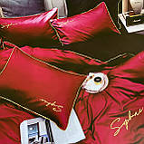 Готовий двоспальний комплект сатинової постільної білизни високої якості Розмір 2.0, фото 5