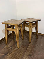 Комплект табуреток кухонних дерев'яних 45х30х30 Бук тонований Горіх/Лак (комплект 2 шт)