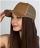 Бейсболка-трекерка жіноча літня із сіткою розмір 56-59 кемел, фото 2