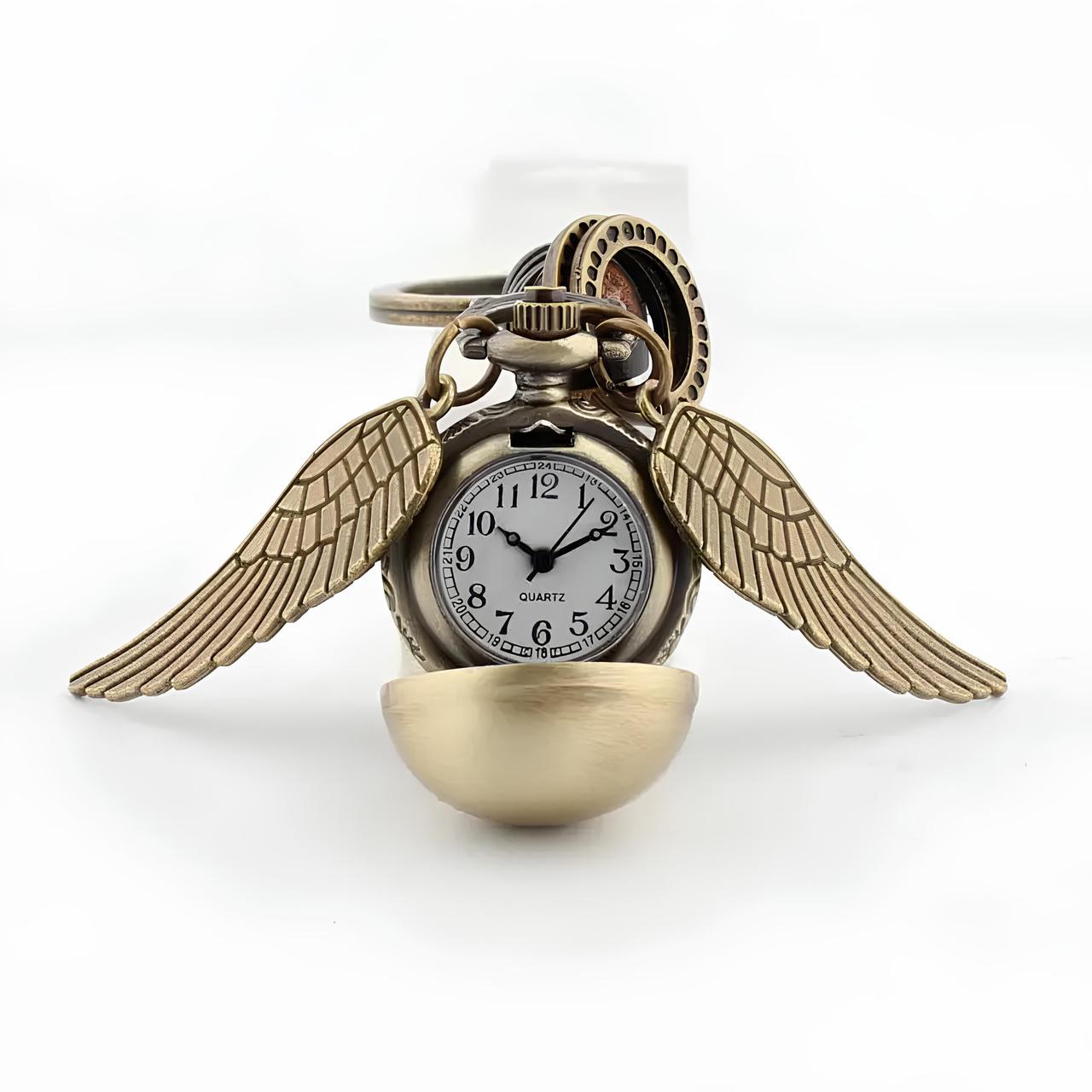 Годинник-брелок Снітч RESTEQ — кварцовий годинник у формі золотого снітча з Гаррі Поттера, стильний аксесуар для шанувальників