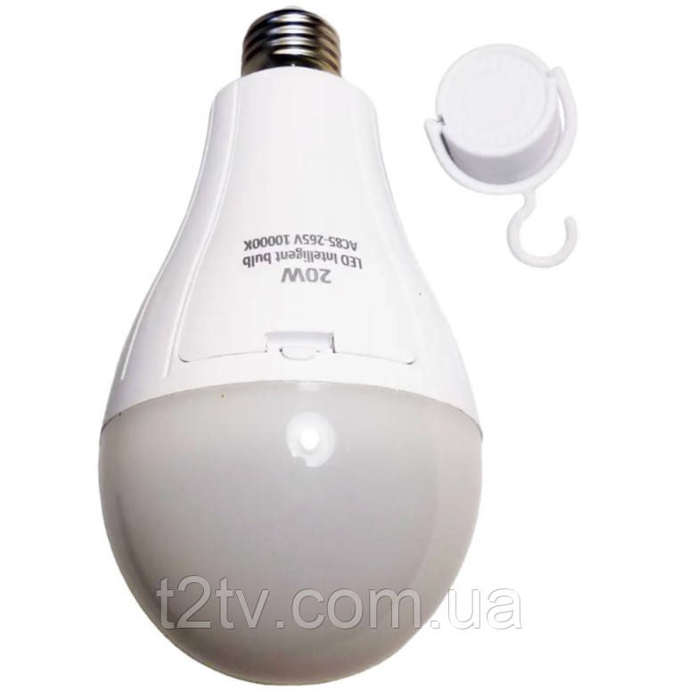 Лампочка з акумулятором 2x18650 20W 8442, 4 шт., фото 1