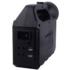 Зарядна станція портативна Gdtimes GD-101 з 3 лампами та сонячною панеллю 8402 smart