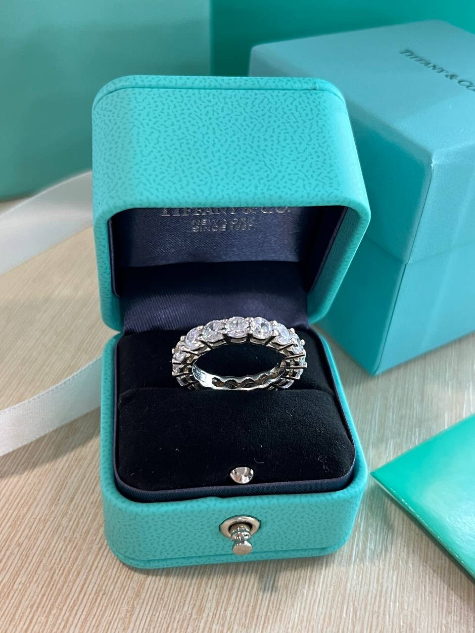 Кільце доріжка в цирконах срібло 925/Теффані срібне кільце, фото 1
