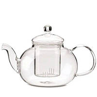 Чайник заварювальний скляний жароміцний Olens зі скляним фільтром і кришкою, Грецький, 600 мл