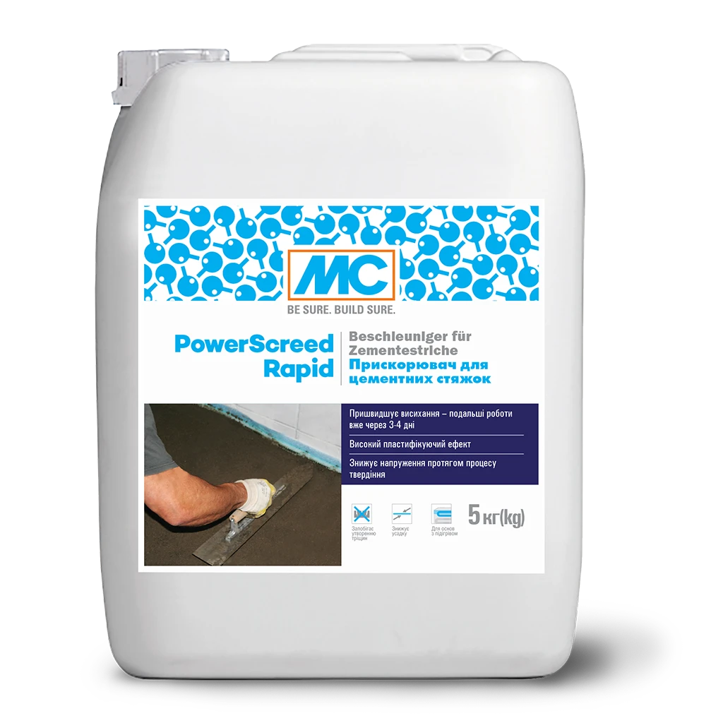 Прискорювач для цементних стяжок MC-Bauchemie Powerscreed Rapid, 1 кг, фото 1