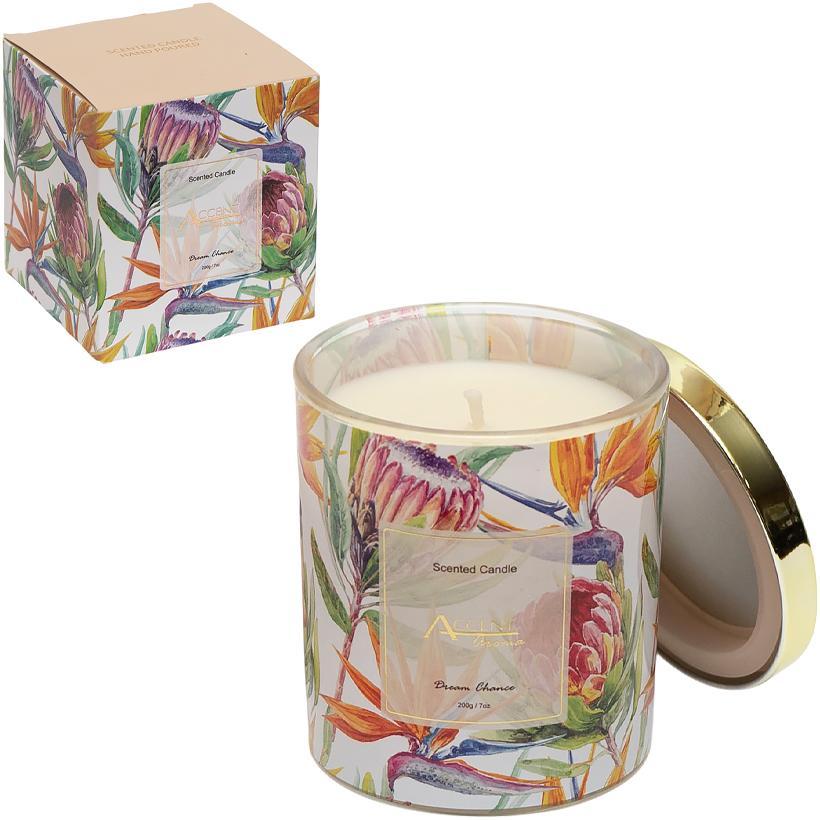 Свічка ароматична «Accent Aroma» з ароматом тропічних фруктів у скляній склянці 8*9см, фото 1