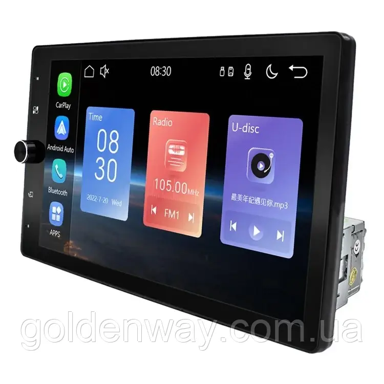 Автомагнітола 1DIN PODOFO MP5 1531W з великим поворотним екраном 10.4 дюйма Carplay AndroidAuto Bluetooth