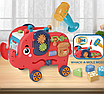 Дитяча логічна іграшка каталка слоненя розвивальний бізіборд сортер стукалка пальчиковий лабіринт шестерні, фото 2