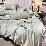 Готовий двоспальний комплект сатинової постільної білизни високої якості Розмір 2.0, фото 4