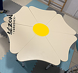 Стіл Ромашка 6 шт. столів пелюсток дитячий регульований 18 мм ЛДСП крем ST-255, фото 2