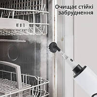 Портативна парова швабра 2-в-1 Purolf з 6 насадками. Пароочисник для прибирання та дезінфекції (PR-357), фото 5
