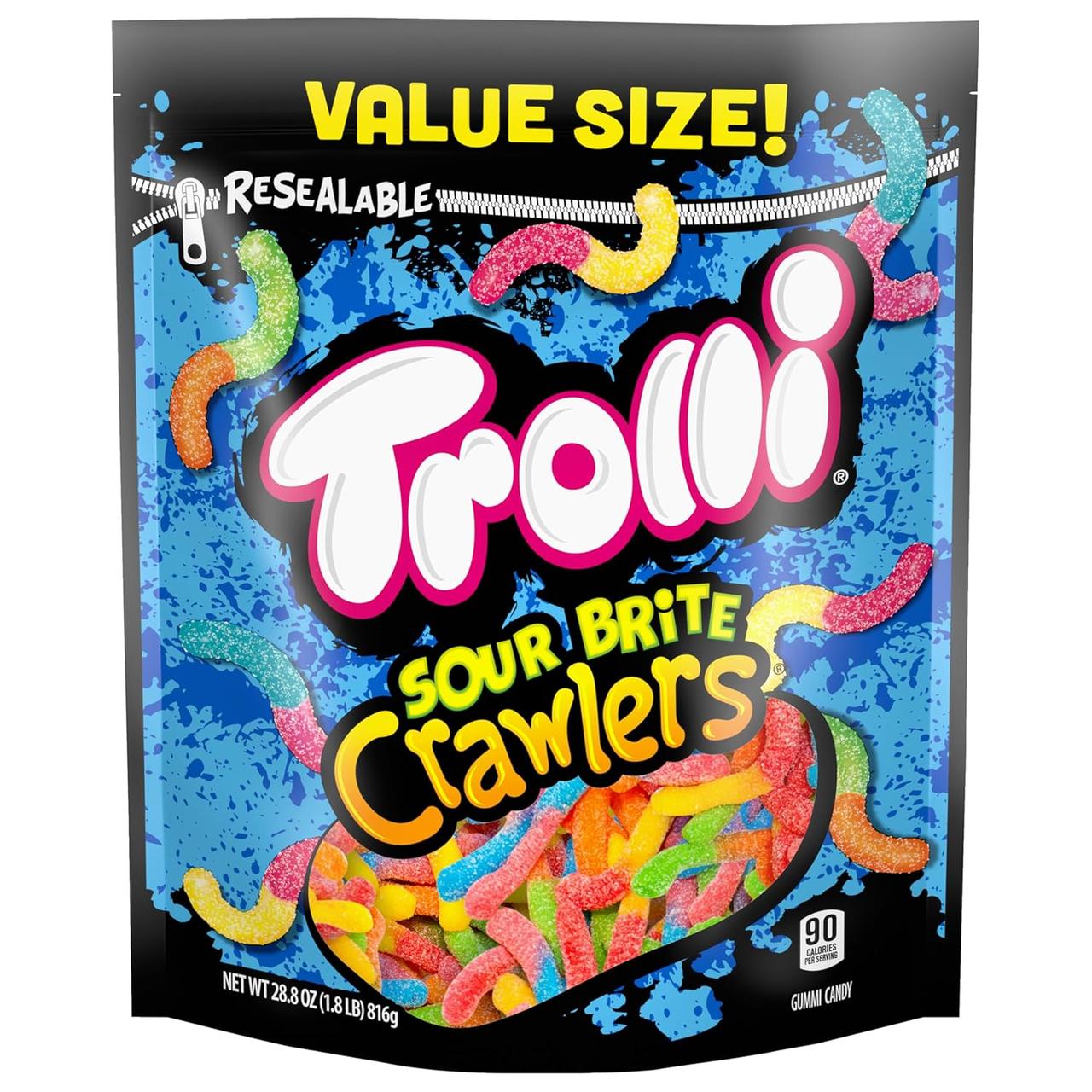 Кислі жувальні черв'яки Trolli Sour Brite Crawlers 396г
