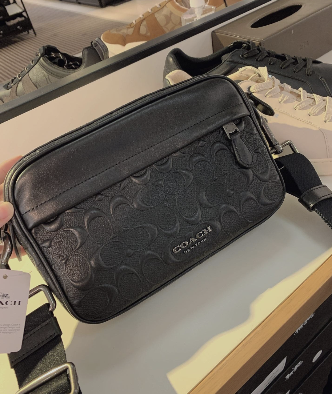 Сумка через плече Coach New York сумка шкіряна сумка на плечі сумка coach чоловіча