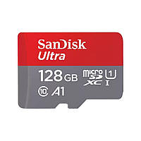 Карта пам’яті SanDisk Ultra microSDXC 128GB UHS-I A1 U1 Class 10 з адаптером | До 100MB/s для Android, Full HD, фото, відео