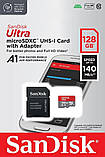 Карта пам’яті SanDisk Ultra microSDXC 128GB UHS-I A1 U1 Class 10 з адаптером | До 100MB/s для Android, Full HD, фото, відео, фото 4