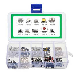 Кнопка тактова, мікрик 250 шт., 10 різновидів SMD - оригинал