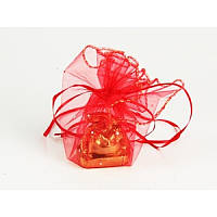 Червоний мішечок із блискітками для паковання 10 шт.