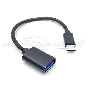 Кабель OTG USB 2.0 Female to Type-C, 0.1 м, фото 3