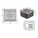Мийка для кухні інтегрована Lidz Handmade H5050 (LDH5050BRU35375) Brushed Steel 3,0/1,0 мм, фото 3