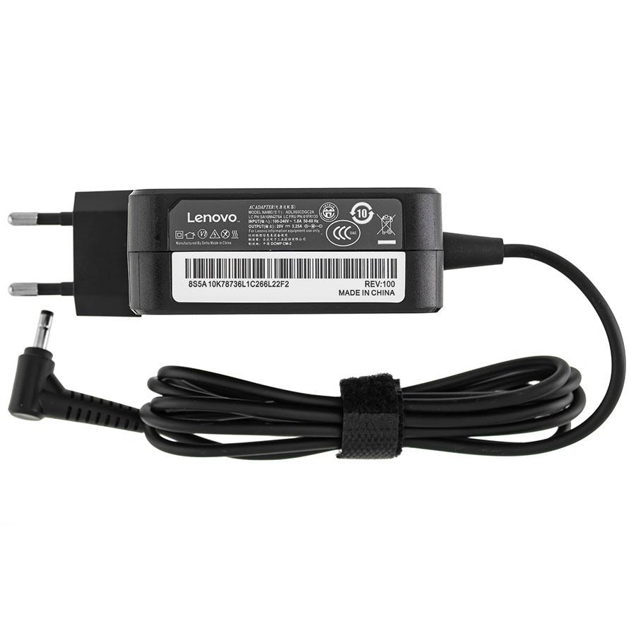 Блок живлення для ноутбука LENOVO 20V, 3.25A, 65W, 4.0*1.7mm, квадратный корпус, black