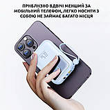 Павербанк бездротовий магнітний 10000мАг, Powerbank з кабелями Type-C/Lightning/USB, 22.5W White, фото 3