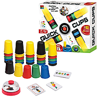 Настільна гра дитяча "Quck cups" логічна, змагальна на швидкість для компанії дітей та дорослих