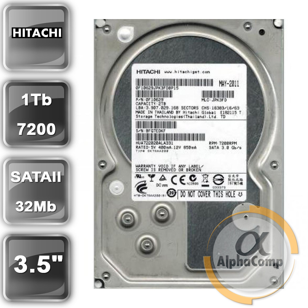 Жорсткий диск 3.5" 1 Tb Hitachi HUA721010KLA330 (32Mb • 7200 • SATAII) БУ