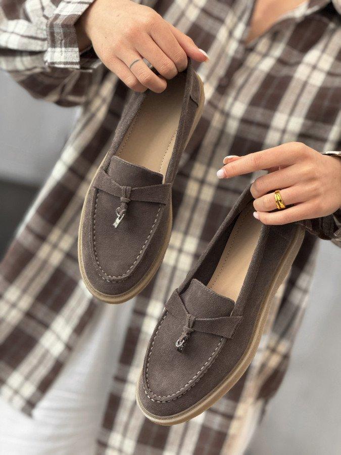 Women's loafers seanly grey DL7298