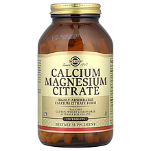 Цитрат кальцію магнію, Calcium Magnesium Citrate, Solgar, 250 таблеток