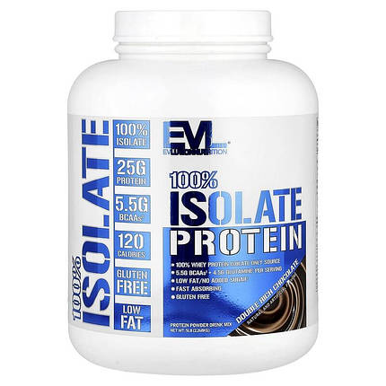 Сироватковий ізолят Evlution Nutrition 100% Isolate Protein 2268 г (70 порц.), фото 1