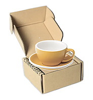 LOVERAMICS EGG  Cappuccino Cup (жовта) чашка і блюдце Латте 200 мл подарункова коробка
