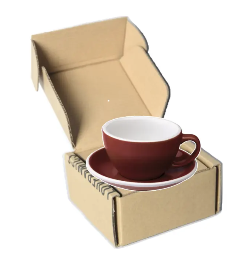 LOVERAMICS EGG  Cappuccino Cup (червона) чашка і блюдце Латте 200 мл подарункова коробка