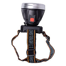 Налобний ліхтар акумуляторний 9х8х7 см 5 В 3 режими роботи LED HP-JG-3