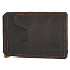 Затискач із монетницею шкіряний темно-коричневий RC-hold2-3md TARWA, фото 6