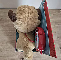 М'яка іграшка інтерактивна собачка Кращий друг, мопс на повідку, коричневий, гавкає, ходить, виляє хвостом, 22см (PL82011), фото 4