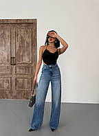 Сині джинси жіночі прямого крою з камінням Туреччина 34 36 38 40 42
