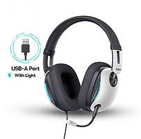 Дротові навушники Baseus GoPlay 1+ Max Gaming Wired Headphones (USB-A, 2 m) White (A00181003213-00)