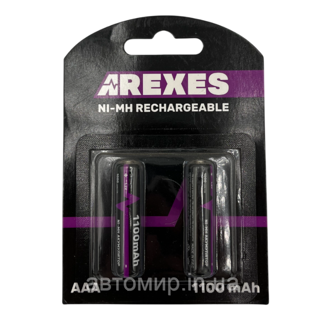 Акумуляторні батарейки AREXES AAA 1100 mAh Ni-MH | Формат 3A (мизинчикові) | Перезаряджувані | Комплект 2 шт., фото 1