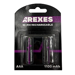 Акумуляторні батарейки AREXES AAA 1100 mAh Ni-MH | Формат 3A (мизинчикові) | Перезаряджувані | Комплект 2 шт.