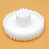 Шестерня для м'ясорубки Saturn ST-FP1098 ST-FP0095 ST-FP8090 ST-FP8092 середня біла пластикова, фото 8