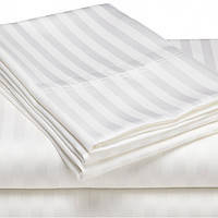 Постільна білизна страйп-сатин  1.5 ка від виробника дешева для готелів 1.5 ка