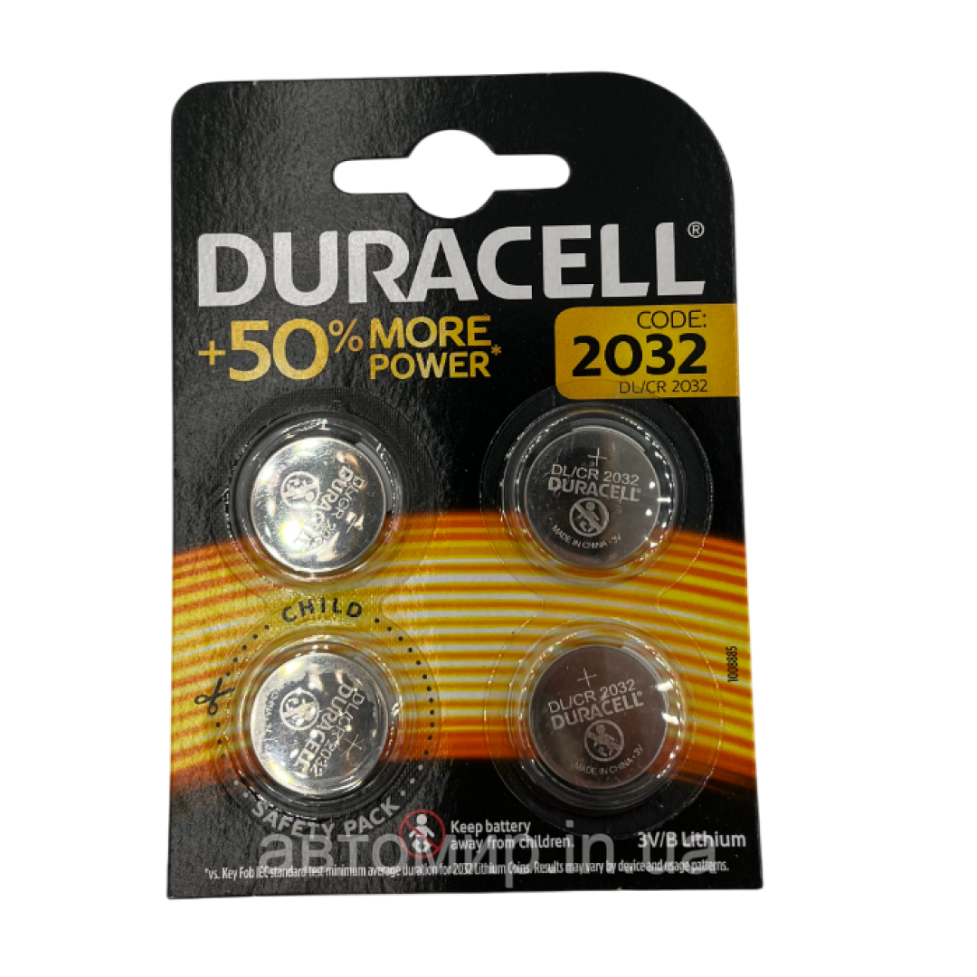 Батарейка DURACELL CR2032 3V літієва | 1 шт., фото 1