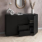 Комод для одягу розпашний з 4 висувними шухлядами та полицями всередині з Ламінованого ДСП Комоди у вітальню, фото 6