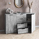 Комод для одягу розпашний з 4 висувними шухлядами та полицями всередині з Ламінованого ДСП Комоди у вітальню, фото 3