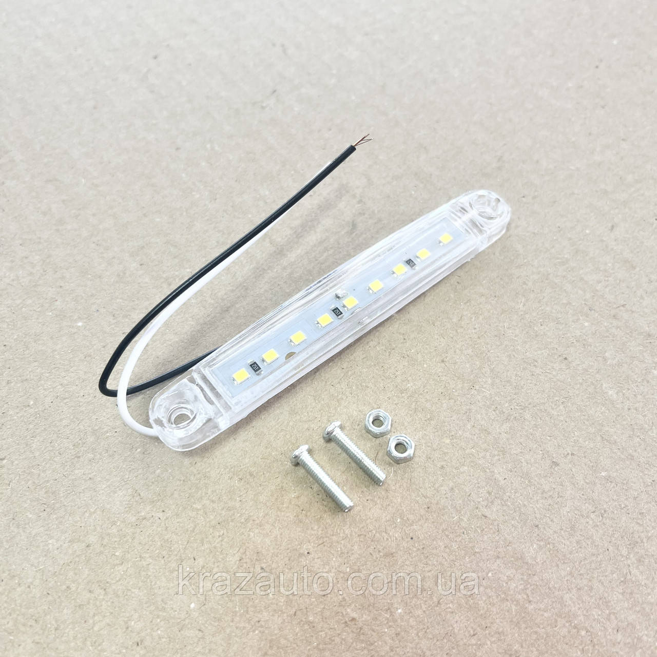 Ліхтар габаритний 24V LED білий (9 діодів, 1 ряд) (TEMPEST) TP02-57-053